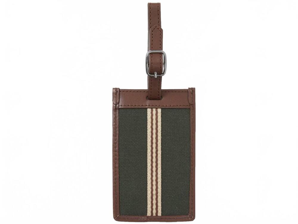 NEW BAEKGAARD women's leather luggage tag in racing green